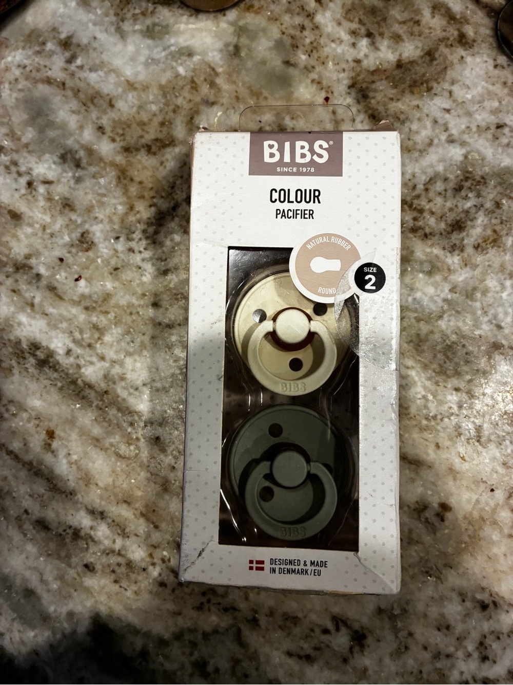 Bibs Pacifier Twin Pack - Cream & Olive